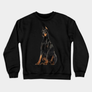 Doberman Dog, Love Doberman Dogs Crewneck Sweatshirt