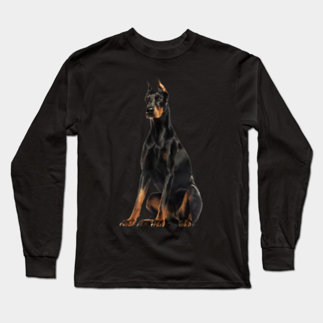 Doberman Dog, Love Doberman Dogs Long Sleeve T-Shirt by logiamerch