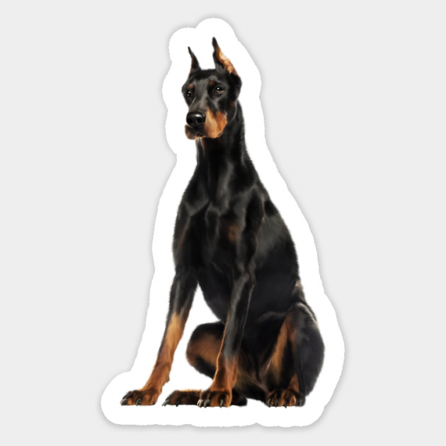 Doberman Dog, Love Doberman Dogs Sticker by logiamerch