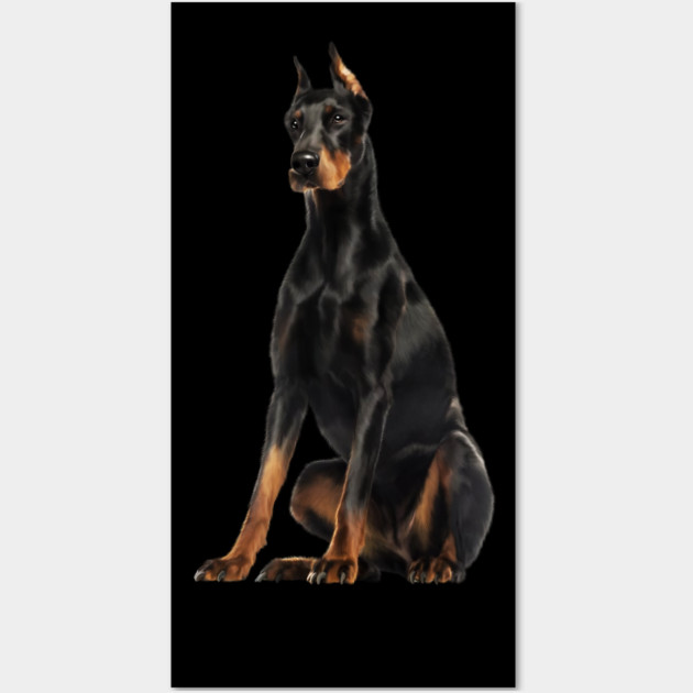 Doberman Dog, Love Doberman Dogs Wall Art by logiamerch