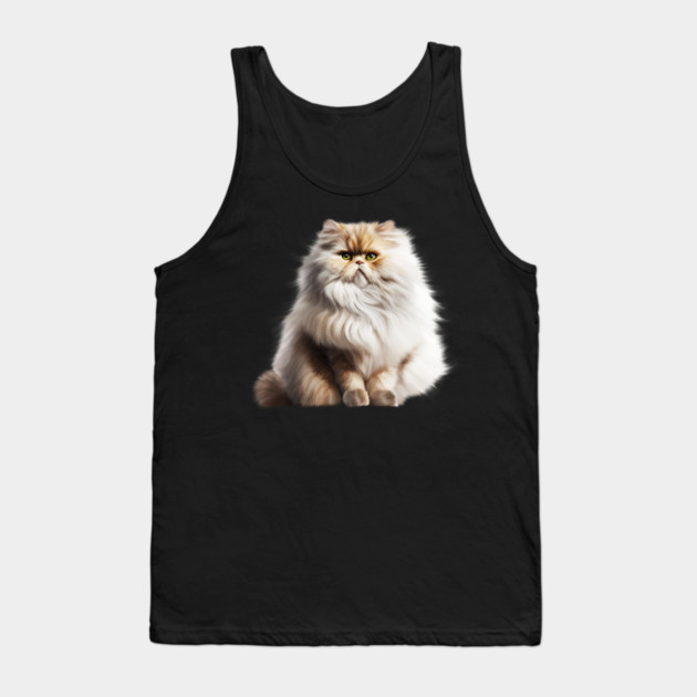 Cute Persian Cat, Fluffy Cat Lover Tank Top by logiamerch