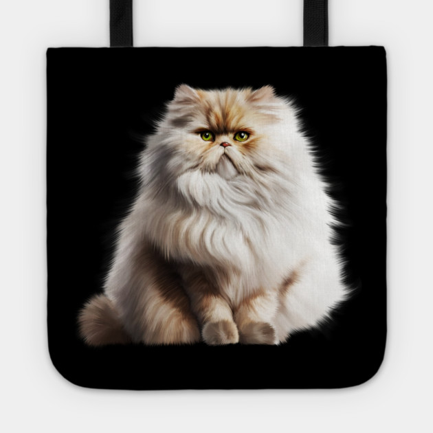 Cute Persian Cat, Fluffy Cat Lover Tote by logiamerch