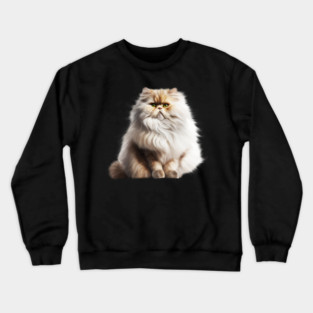 Cute Persian Cat, Fluffy Cat Lover Crewneck Sweatshirt