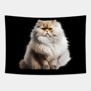 Cute Persian Cat, Fluffy Cat Lover Tapestry