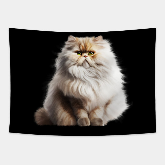 Cute Persian Cat, Fluffy Cat Lover Tapestry by logiamerch