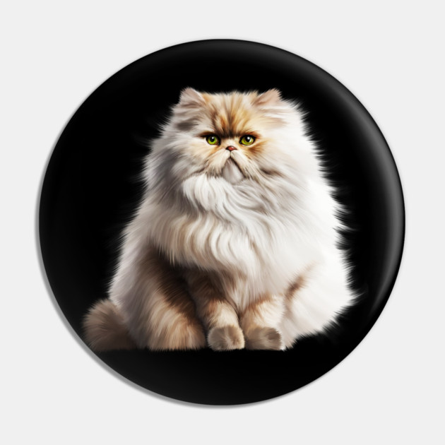 Cute Persian Cat, Fluffy Cat Lover Pin by logiamerch