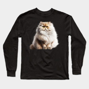 Cute Persian Cat, Fluffy Cat Lover Long Sleeve T-Shirt