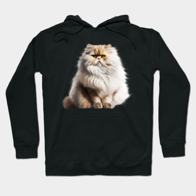 Cute Persian Cat, Fluffy Cat Lover Hoodie by logiamerch
