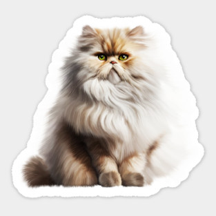 Cute Persian Cat, Fluffy Cat Lover Sticker