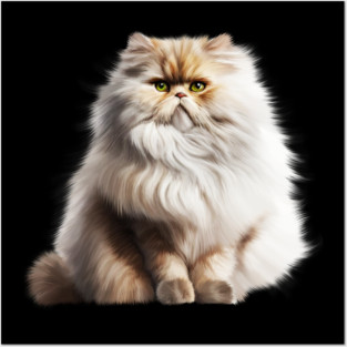 Cute Persian Cat, Fluffy Cat Lover Posters and Art