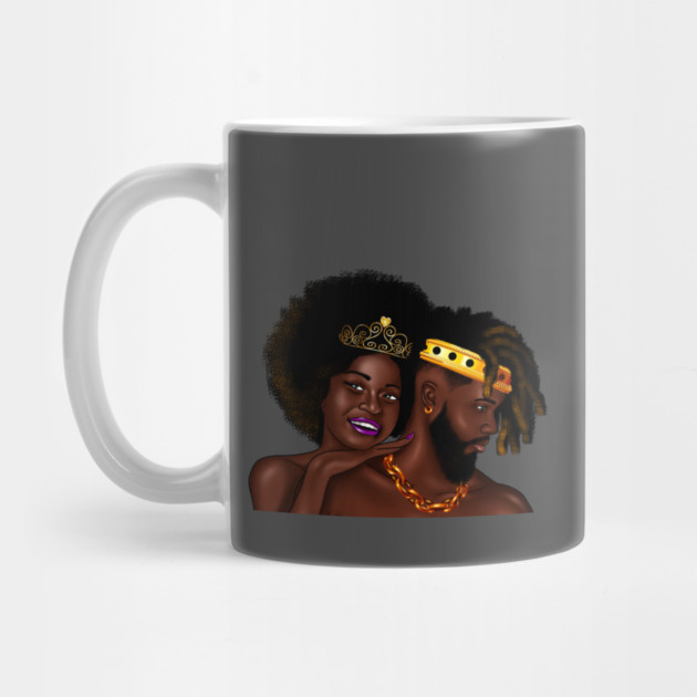 African Man and Woman in Love, Afro King and Queen by logiamerch