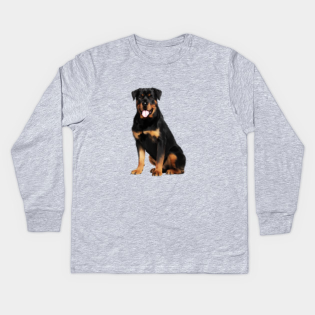 Rottweiler Dog, Dog Lover Kids Long Sleeve T-Shirt by logiamerch