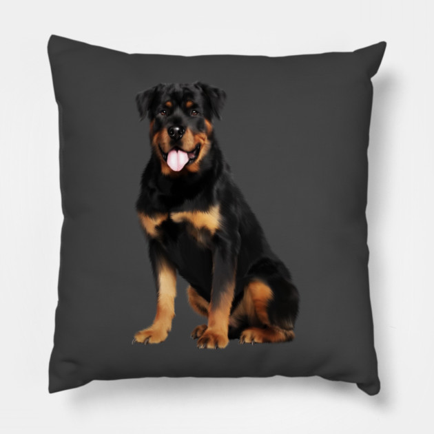 Rottweiler Dog, Dog Lover Pillow by logiamerch