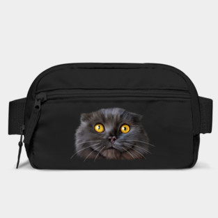 Funny Scottish Fold Face, Cat Lover Bag