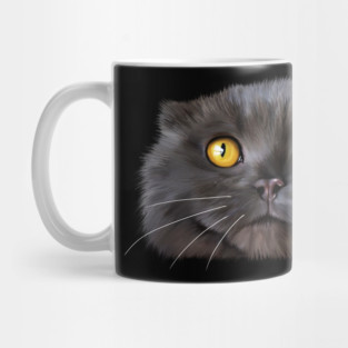 Funny Scottish Fold Face, Cat Lover Mug