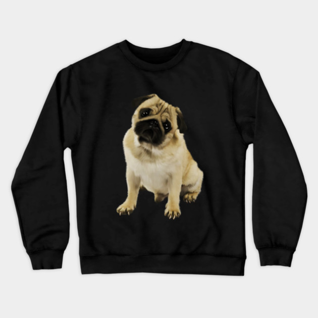 Pug Dog, Cream Pug Dog Lover Crewneck Sweatshirt by logiamerch