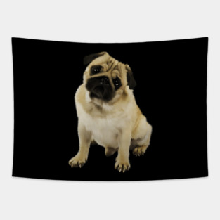 Pug Dog, Cream Pug Dog Lover Tapestry