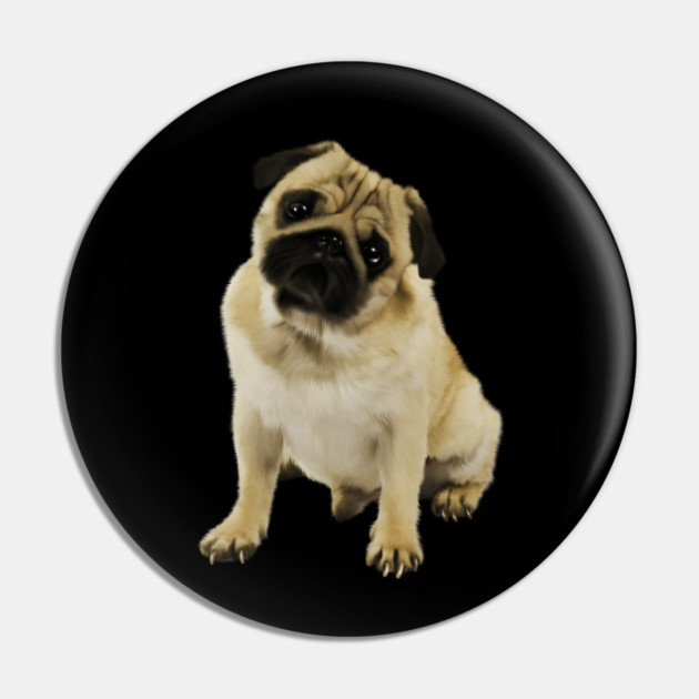 Pug Dog, Cream Pug Dog Lover Pin by logiamerch
