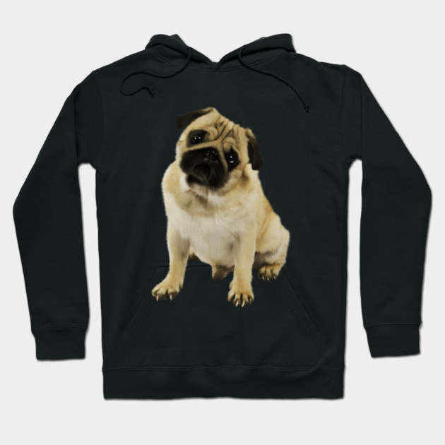 Pug Dog, Cream Pug Dog Lover Hoodie by logiamerch