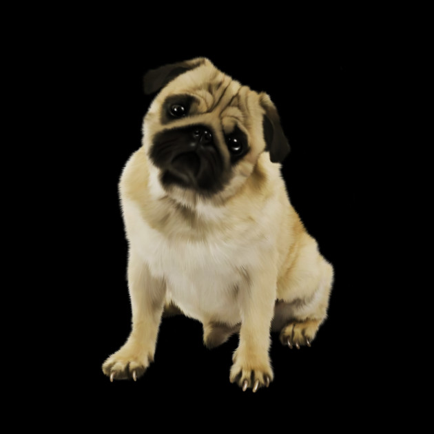 Pug Dog, Cream Pug Dog Lover by logiamerch
