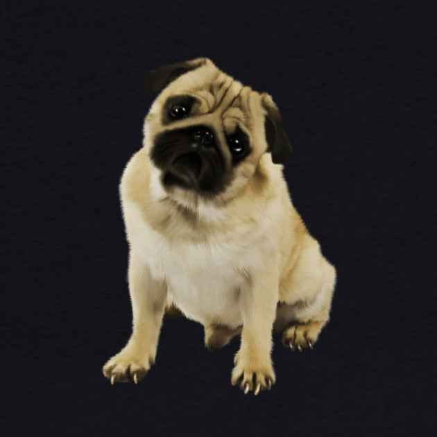 Pug Dog, Cream Pug Dog Lover by logiamerch