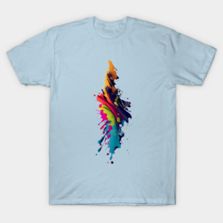 Rainbow wave. Colorful paint splash. T-Shirt