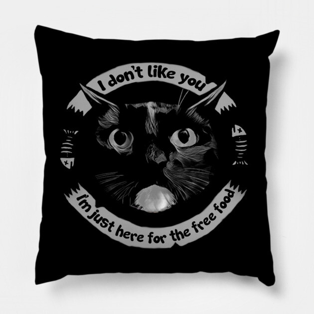 "I don't like you"- Cat Pillow by Pete the Cat Guy