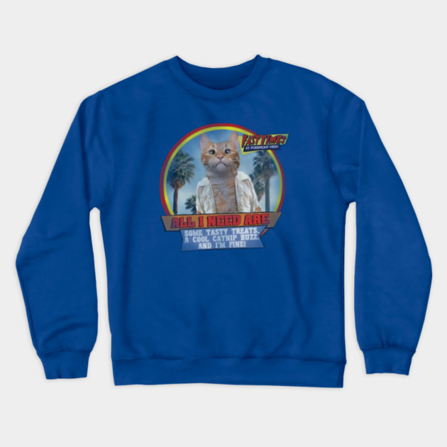 Fast Times at Purrmont High Crewneck Sweatshirt by Pete the Cat Guy