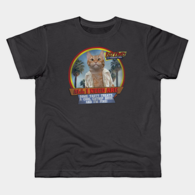 Fast Times at Purrmont High Kids T-Shirt by Pete the Cat Guy