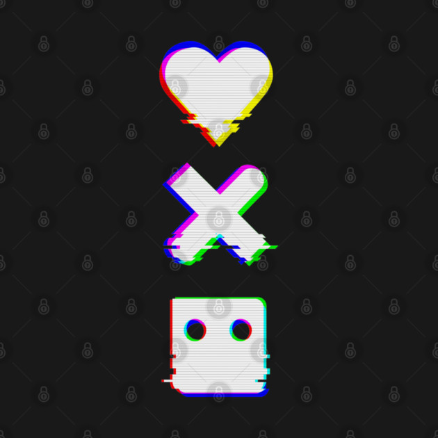Love Death Robots Inspired Digital Glitch Vertical Love Death