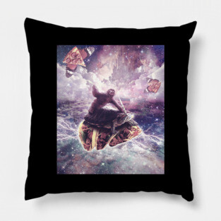 Space Sloth Riding Turtle Unicorn - Pizza & Taco Pillow