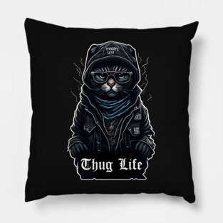 Cat Thug Life It Chose me Pillow