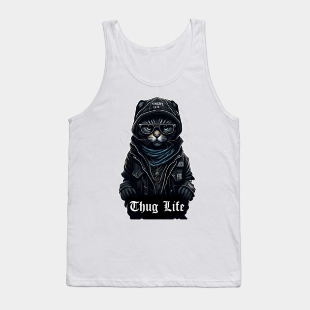 Cat Thug Life It Chose me Tank Top by DrollDrifter