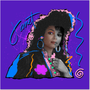 JANET JACKSON 80S RETRO STYLE Posters and Art