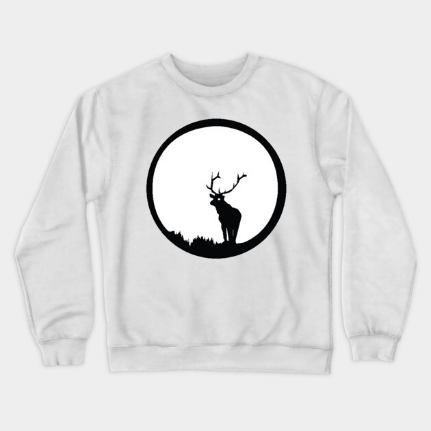Elk Crewneck Sweatshirt by DickinsonDesign