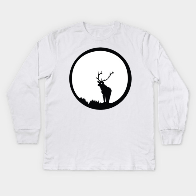 Elk Kids Long Sleeve T-Shirt by DickinsonDesign