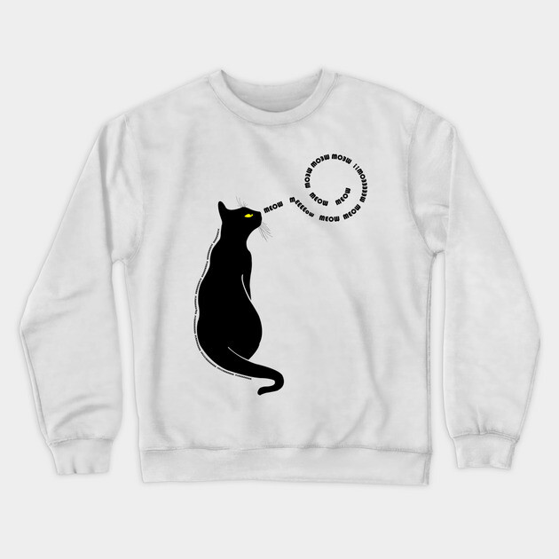 Talking Cat Crewneck Sweatshirt by DickinsonDesign