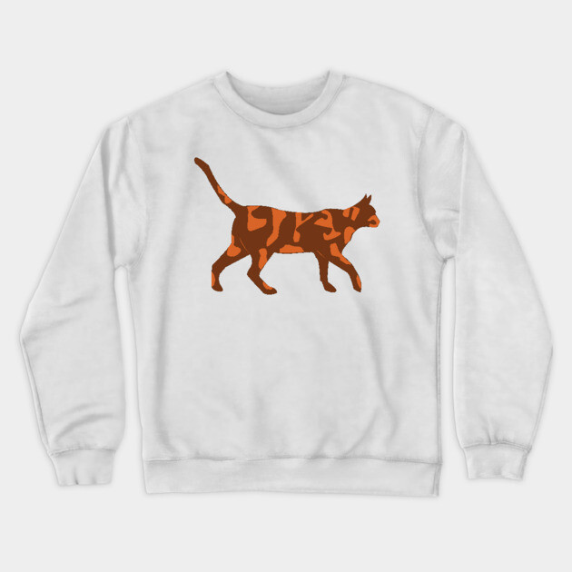 Calico Cat Crewneck Sweatshirt by DickinsonDesign