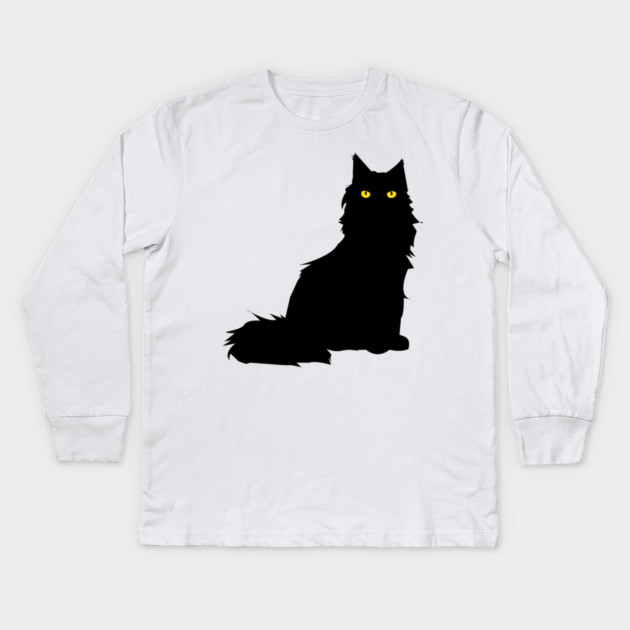 Fluffy Cat Kids Long Sleeve T-Shirt by DickinsonDesign