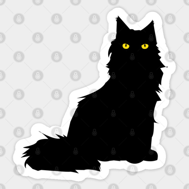 Fluffy Cat Sticker by DickinsonDesign