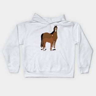 Morgan Mare and Foal Kids Hoodie