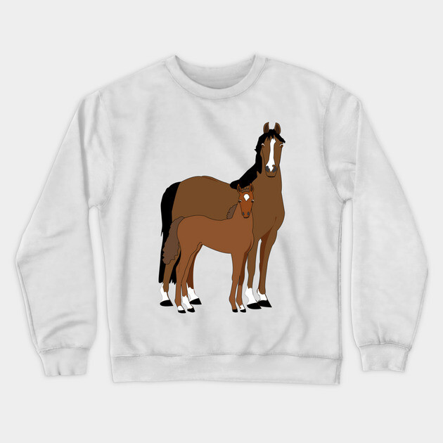 Morgan Mare and Foal Crewneck Sweatshirt by DickinsonDesign