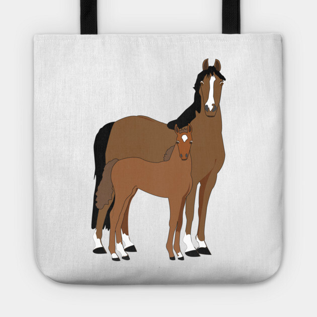 Morgan Mare and Foal Tote by DickinsonDesign