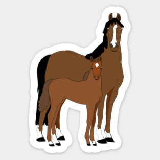 Morgan Mare and Foal Sticker