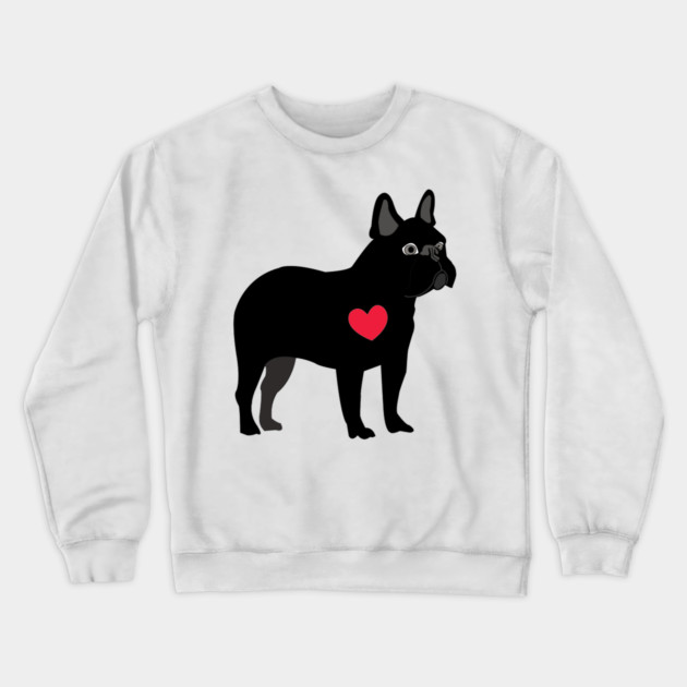 Black French Bulldog Crewneck Sweatshirt by DickinsonDesign