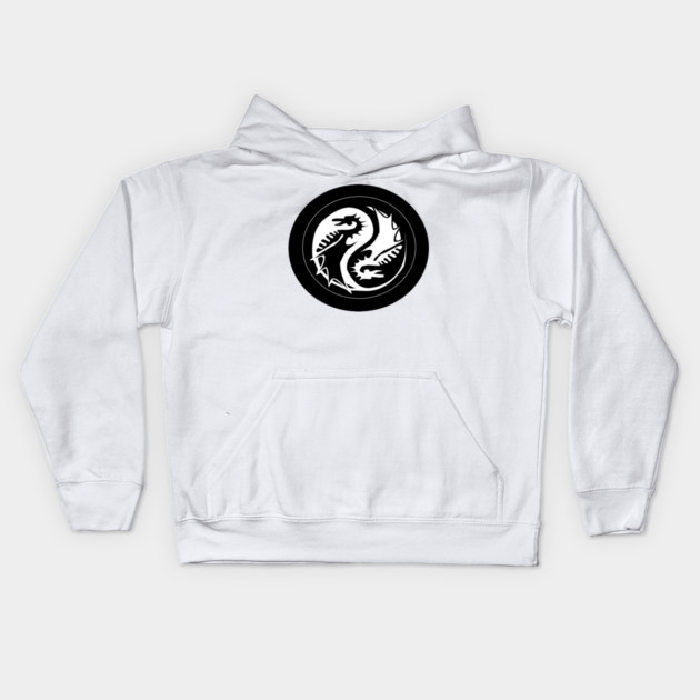 Yin and Yang Dragon Kids Hoodie by DickinsonDesign