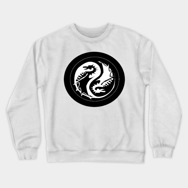Yin and Yang Dragon Crewneck Sweatshirt by DickinsonDesign