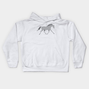 Grey Horse Kids Hoodie