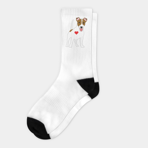 Jack Russell Terrier Socks by DickinsonDesign