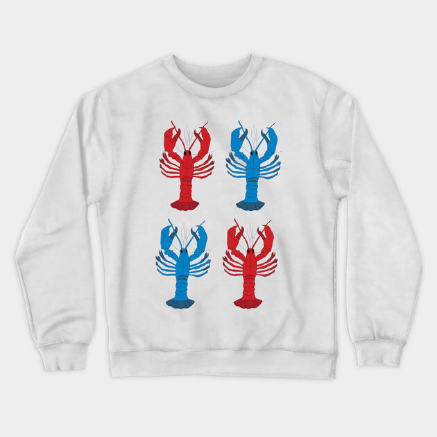 4 Lobster Crewneck Sweatshirt by DickinsonDesign